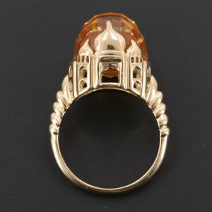 ***SOLD**** VINTAGE Stamped Solid 10K Natural Citrine Ring